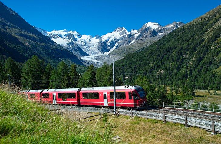 Bernina Express hacia St. Moritz