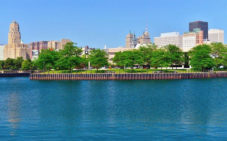 Lago Erie y el centro de Buffalo