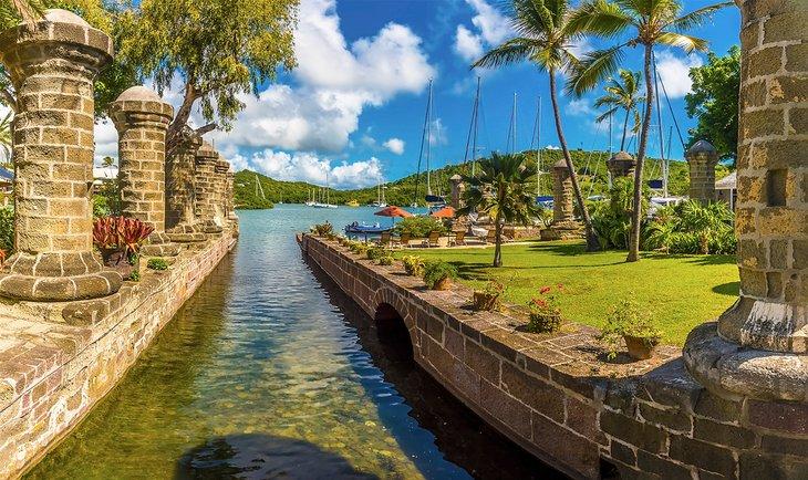 Damm in English Harbour, Antigua