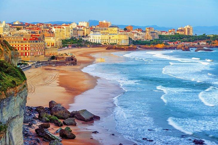 Vista de la Grande Plage en Biarritz