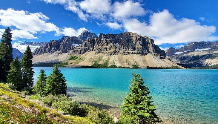 Lago Bow junto a la Icefields Parkway