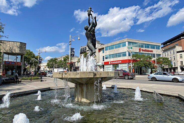 Fontaine dans le centre-ville de Guelph