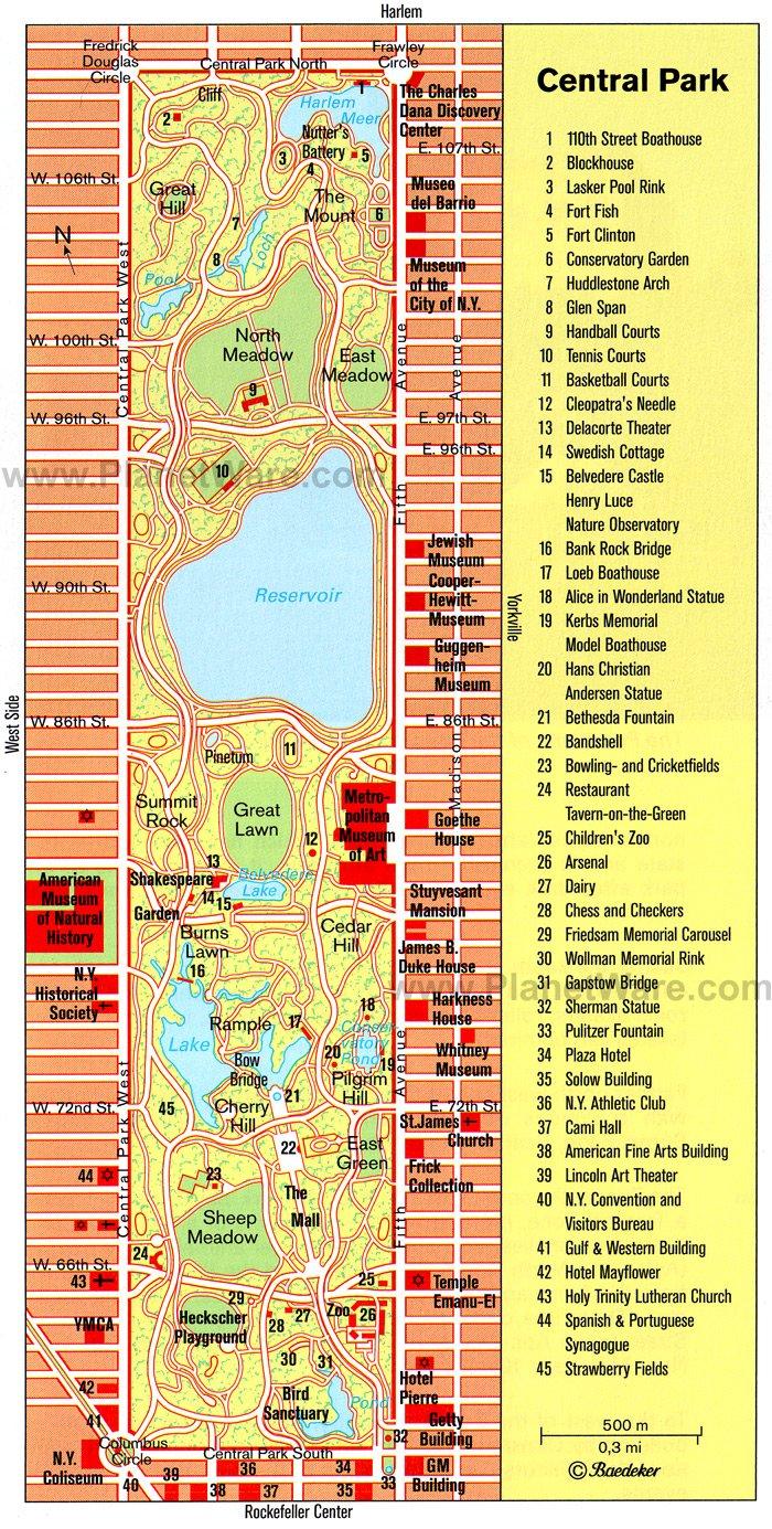 Mapa de Central Park