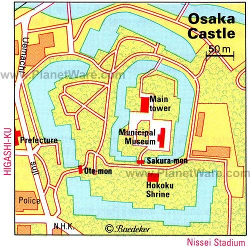 Osaka Schloss - Grundriss-Plan