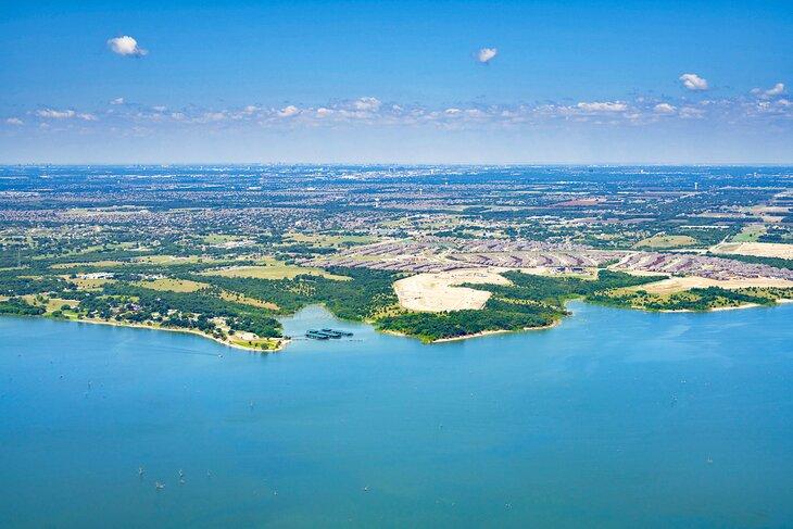 Vista aérea del Lago Lavon