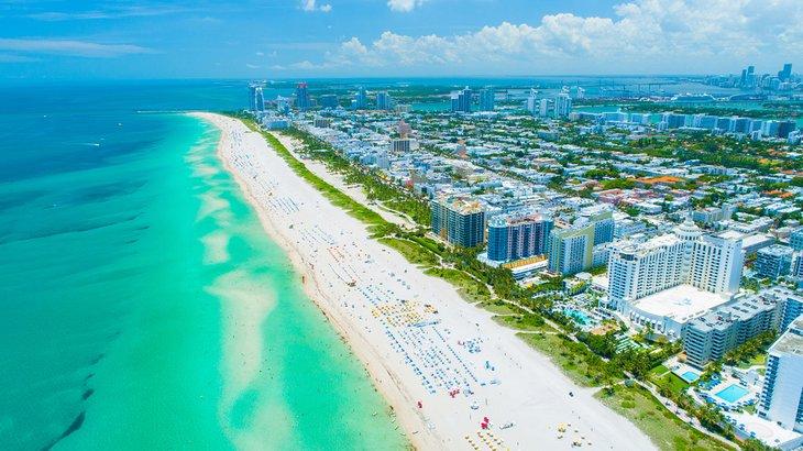 Vista aérea de South Beach, Miami Beach