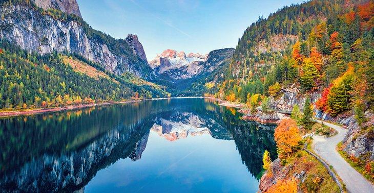 Gosausee con el glaciar Dachstein al fondo