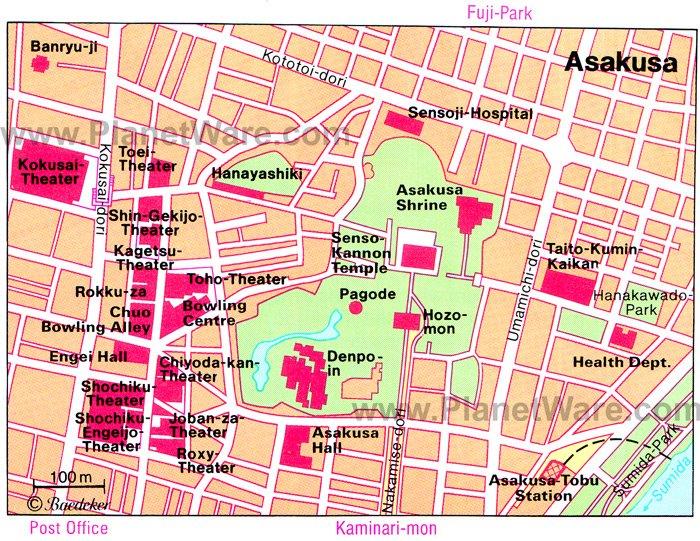 Asakusa - Mapa del plano de planta