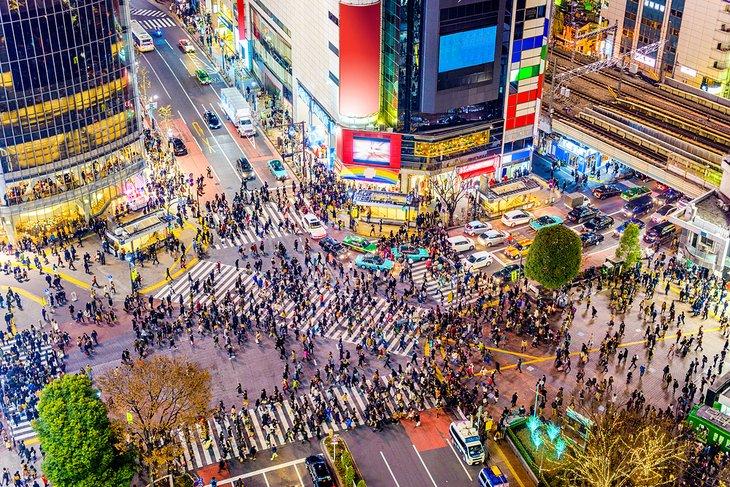 Vista aérea de Shibuya Crossing