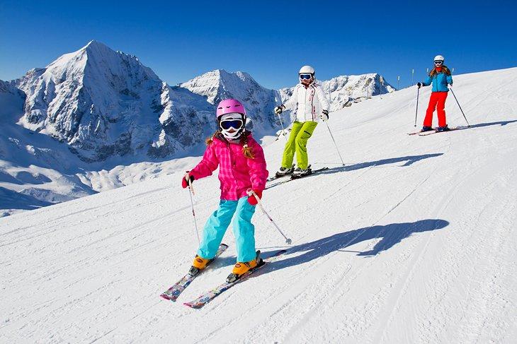 Esquiando en familia en Chamonix