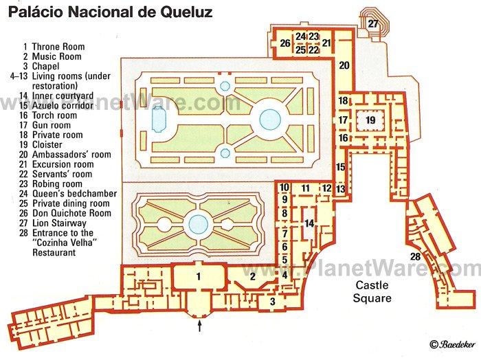 Plan du Palacio Nacional de Queluz