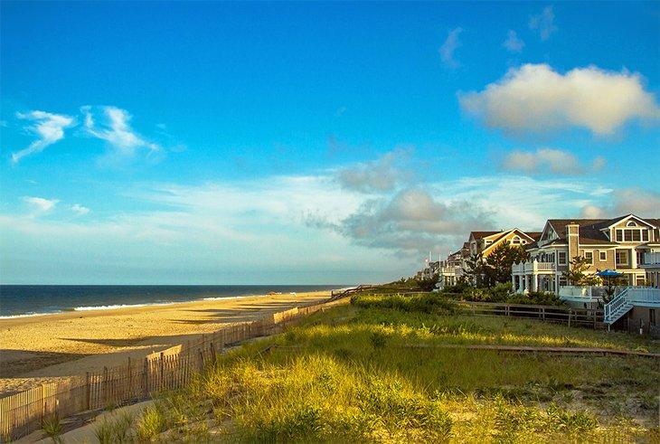 Casas en la playa a lo largo de Bethany Beach