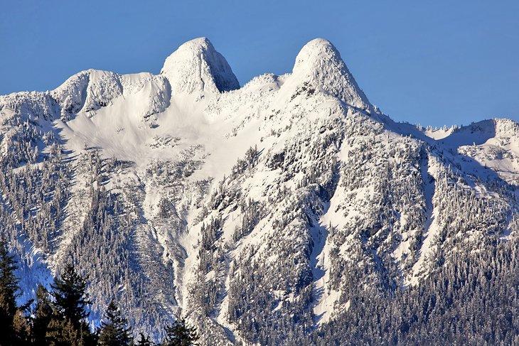 Montagnes enneigées à l'extérieur de Vancouver