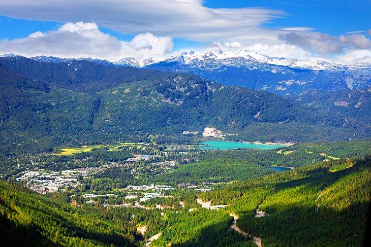 Vue aérienne de Whistler, BC
