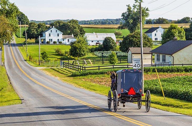 Buggy amish en el Condado de Lancaster