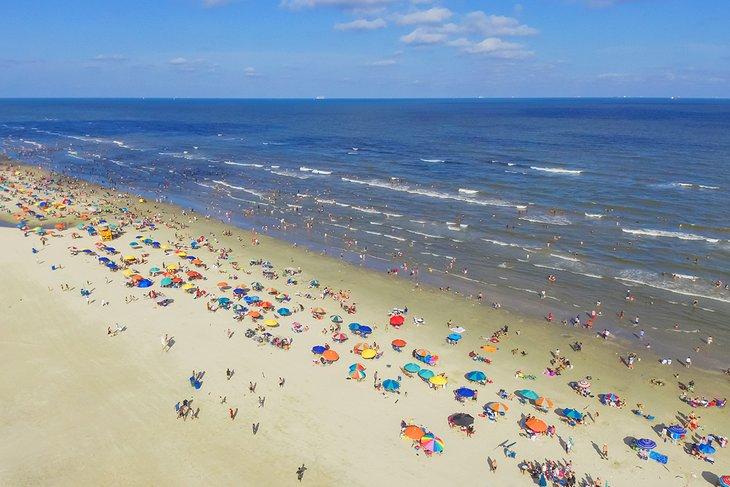 Vue aérienne de Stewart Beach