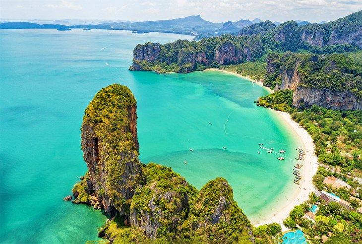 Vista aérea de Railay Beach, Krabi