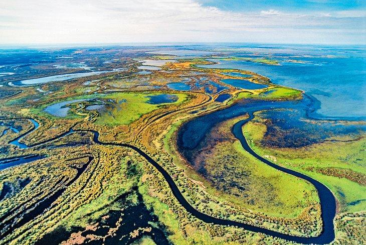 Vista aérea del Parque Nacional Wood Buffalo