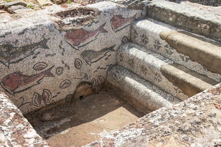 Mosaico de peces en Milreu