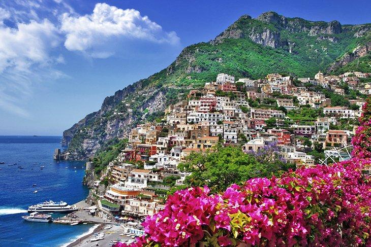 Positano en la costa de Amalfi