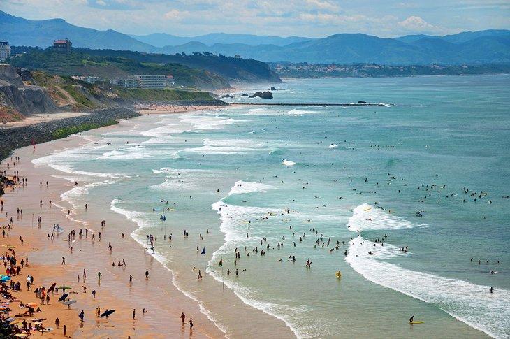 Una playa en Biarritz