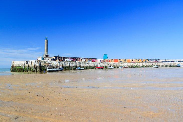Marée basse à Margate Harbour Arm Beach