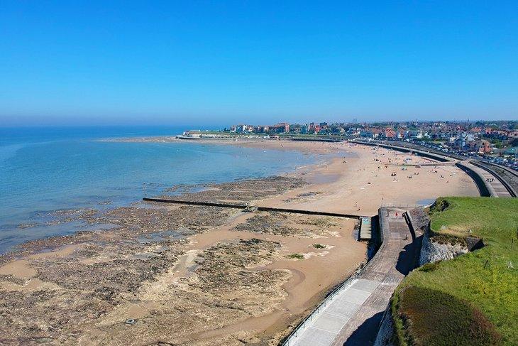 Vue aérienne de St. Mildred's Bay, Westgate on Sea