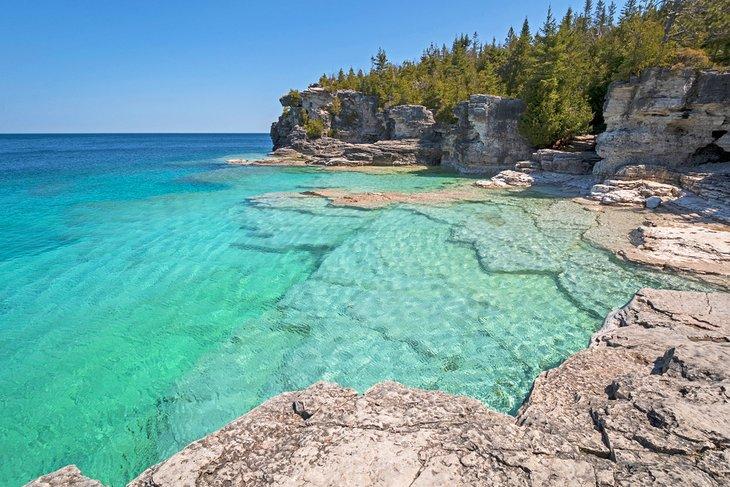 Indian Head Cove dans le Parc National de la Péninsule de Bruce