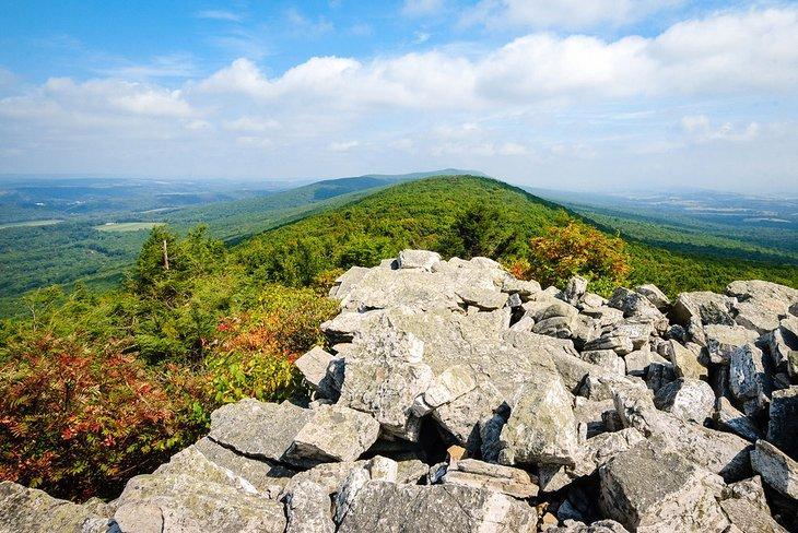 Vista desde el Sendero Lookout Hawk Mountain