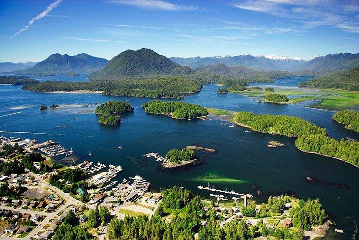 Luftaufnahme von Tofino