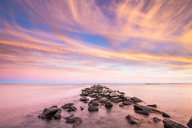 West Beach en Rocky Neck State Park
