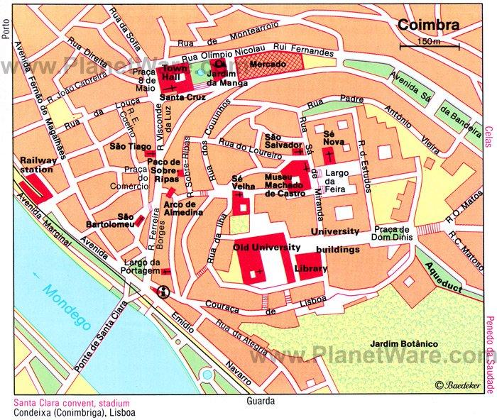 Mapa de Coimbra - Atracciones Turísticas