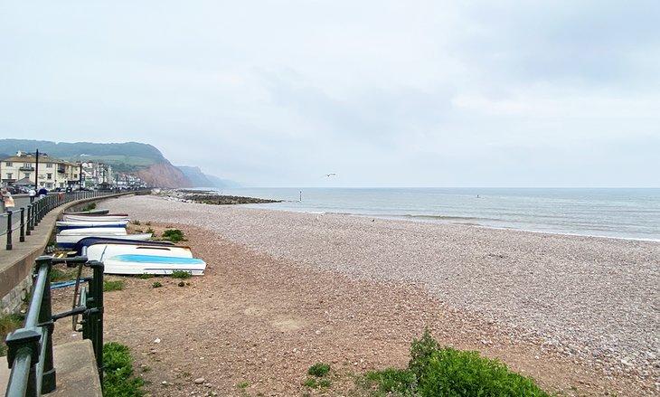 Plage de la ville de Sidmouth