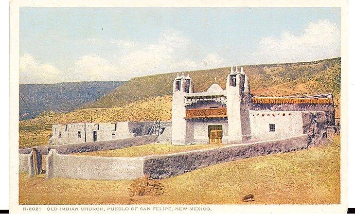 Postkarte der San Felipe Missionskirche