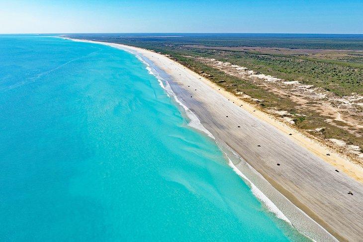 Vista aérea de la Playa Cable en Broome, Australia Occidental