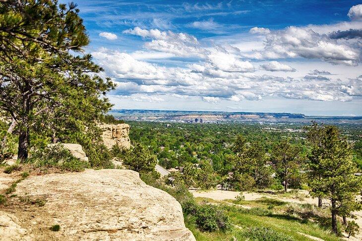 Blick über Billings, Montana von den Rimrocks