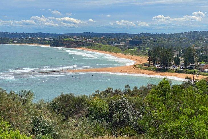 Blick über Basin Beach und Mona Vale Beach