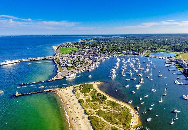 Vista aérea de Oaks Bluff, Martha's Vineyard