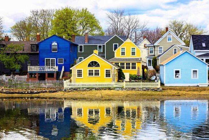 Bunte Häuser in Portsmouth, NH