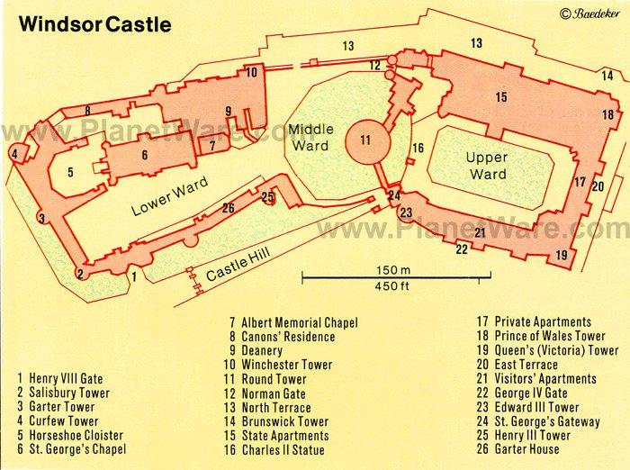 Mapa del Castillo de Windsor (Histórico)