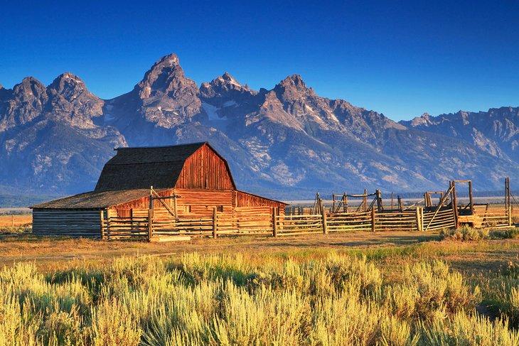 Moulton Barn et les Tetons, Jackson Hole