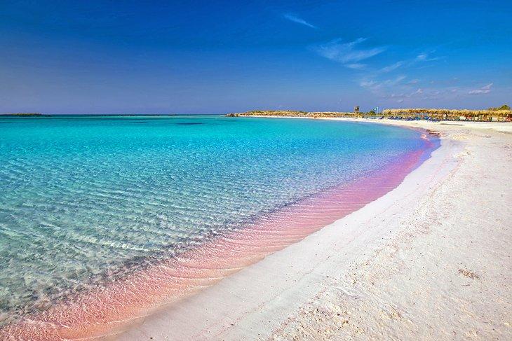 Plage de sable rose à Elafonissi