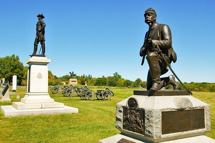 Monumente des Gettysburg-Schlachtfeldes