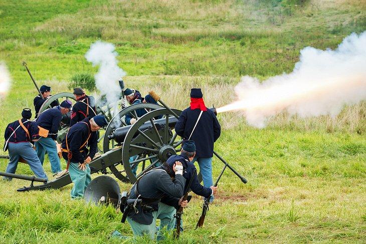 Nachstellung des Bürgerkriegs von Gettysburg