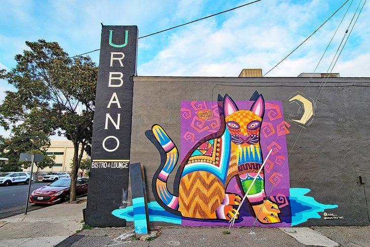 Mural dans le centre-ville de Modesto