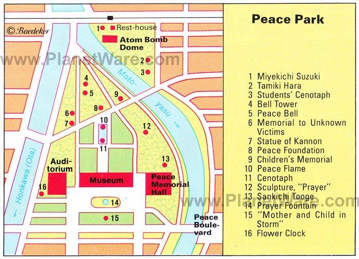 Parque de la Paz - Mapa de planta