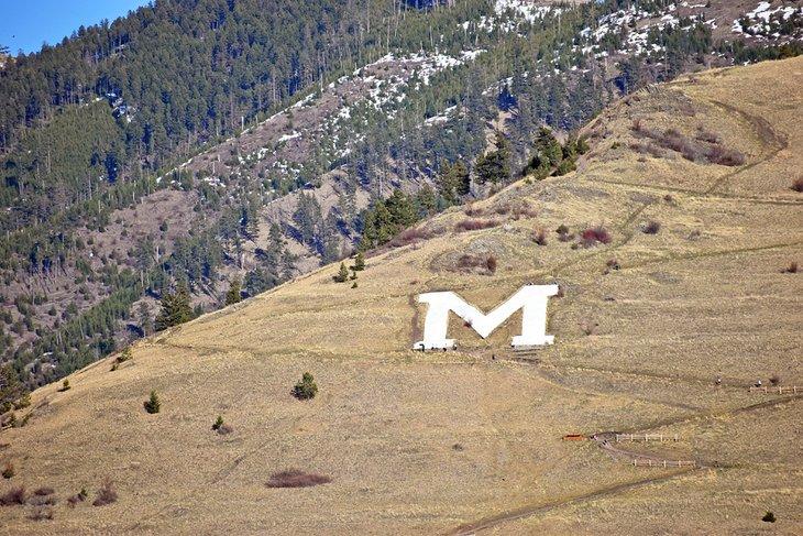 La "M" de Missoula en Mount Sentinel