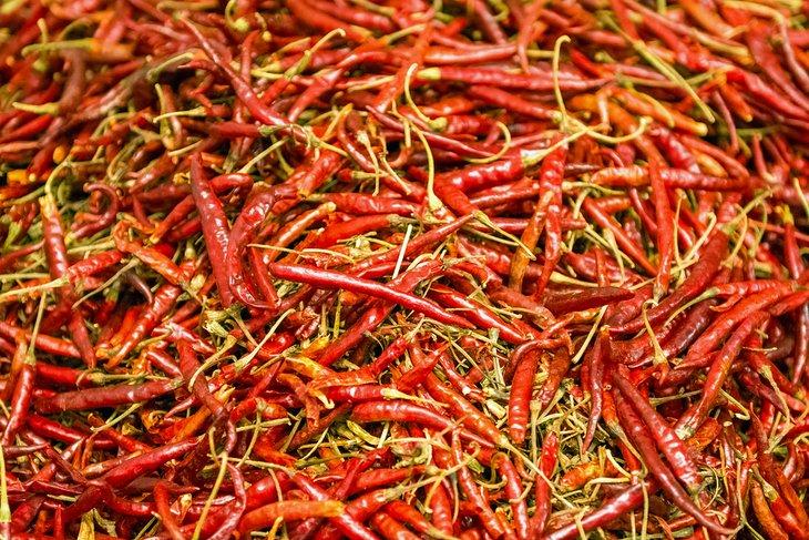 Piments chili séchés