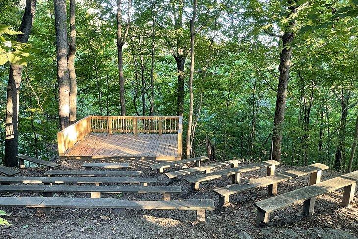 Amphithéâtre au WVU Core Arboretum
