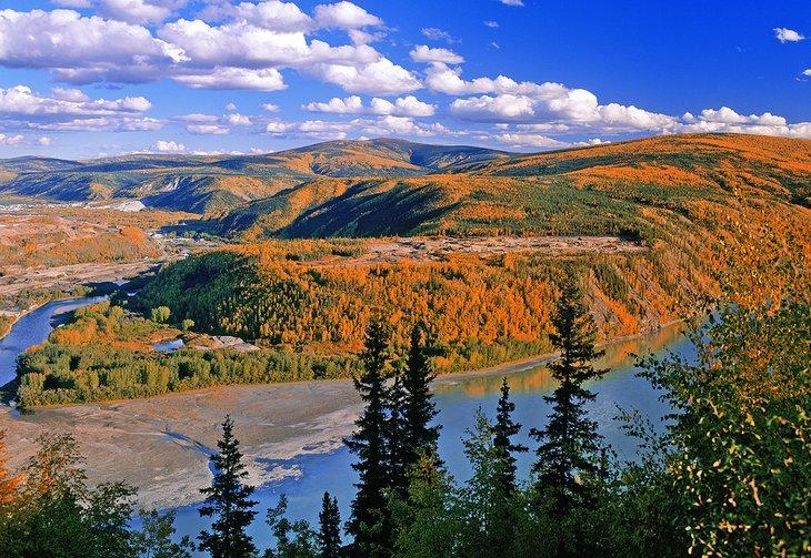 Rivière Klondike et rivière Yukon, près de Dawson City